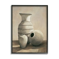Stupell Industries Sepia keramička urna vaze Mrtva priroda detaljan crtež, 14, Dizajn Andre Mazo