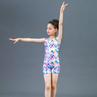 Triko za djevojčice gimnastika sa šortsom jednorog Mermaid Dance Unitards Biketards 3 godine