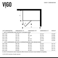 Vigo VG601148WR MONTERAY 79-1 4 visok 48-1 8 širok 32-3 8 duboko zglobovi bez mrlja