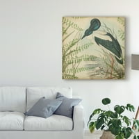 Zaštitni znak likovnih umjetnosti 'Heron i Ferns I' Canvas Art by Vision Studio