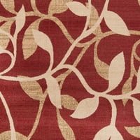 Umjetnički tkalica Riley cvjetni predjela, tamnocrvena, 6'7 9'6