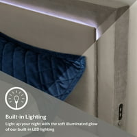 Dizajni krevet za sidrenje sa LED svjetlima i USB, platina