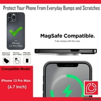 Kapsula Case brušena futrola kompatibilna sa iPhone Pro Ma [Shockproof Texture Heavy Duty Black case phone