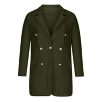 AWDENIO Womens Blazer jakne odobrenje moda Žene topli FAU kaput kardigan zimski čvrsti dugi rukavi