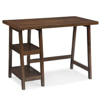 Nameštaj za okrugliluk Redina savremeni stol za pisanje drva sa skladištem crna