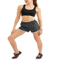 Atletski djeluje ženske aktivne tkane kratke hlače s ugrađenim oblogom