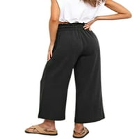 Calzi Žene ruglo pantalone Lounge hlače labavi fit obični palaznjo pantni tasteri sa solicom Dno