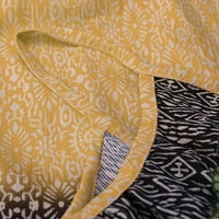 Haljine za žene Boemska mini rukavica bez rukava od tiskanog datuma mini haljina žuta xxl