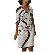 Posteljina haljina Ženska majica Ležerne prilike Midi haljina Pola rukava Graffiti Ispiši ljetne haljine