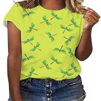 Bomotoo dame boemian tunika bluza Dragonfly Print modne ljetne vrhove Plaža Ležerne prilike Cvjetni ispisani