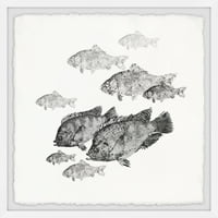 Marmont Hill tiskani ribe uramljene umjetničke otiske