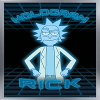 Rick i Morty - Hologram Rick zidni poster, 14.725 22.375 Uramljeno