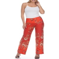 Bijela marka ženske cvjetne paisley ispisane pantazlo pantalone