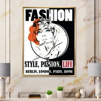 Stil Passion Life Fashion Woman IV Umklambeno slikanje Platno Art Print