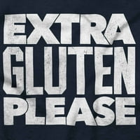 Extra Gluten Molimo Foodie Love ugljikohidrata muške grafički T Shirt Tees Brisco marke 3x