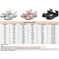 Daeful Deca Dress Sandal Plaži Princeza Cipele Ljeto Stan Sandale Cartoon Gležanj Remen Djevojke Lagan Srebro 2.5 Y