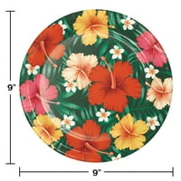 Tropsko cvijeće okrugle papirne ploče računaju se za goste