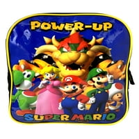 Mario Bros Backpack Toddler 11 Nintendo Boys Luigi Yoshi breskve Bowser Toad Blue