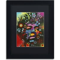 Zaštitni znak Likovna umjetnost Jimi Hendrix umjetnost na platnu Dean Russo, crni mat, crni okvir