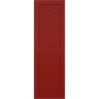 Ekena Millwork 12 W 70 H True Fit PVC dvo panelni Ševron moderni stil fiksne kapke za montiranje, Vatro