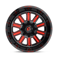 Fuel Aluminium Rim d Hardline 22x12in sjaj crni crveni zatamnjeni čist finiš, D62122202647