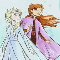 Disney Frozen Anna i Elsa djevojke kratki rukavi i šorc pidžame, Set, veličine 4-10