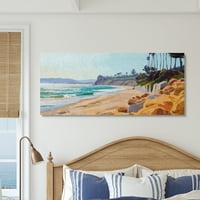 Stupell Industries ljetna plaža pejzaž topla pješčana obala, 40, dizajnirao Marcia Burtt