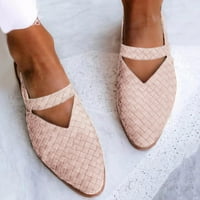 Giligiliso sandale Ženske šiljaste ravne cipele tkaju casual cipele Čvrsta udobnih sandala za prodaju