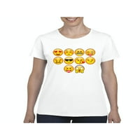 MmF-ženska majica kratki rukav, do žena veličine 3xl-Emoji Entourage