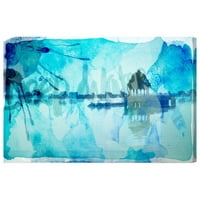 Wynwood Studio priroda i pejzaž zidna umjetnička platna grafike 'duboka voda' priroda - plava, plava